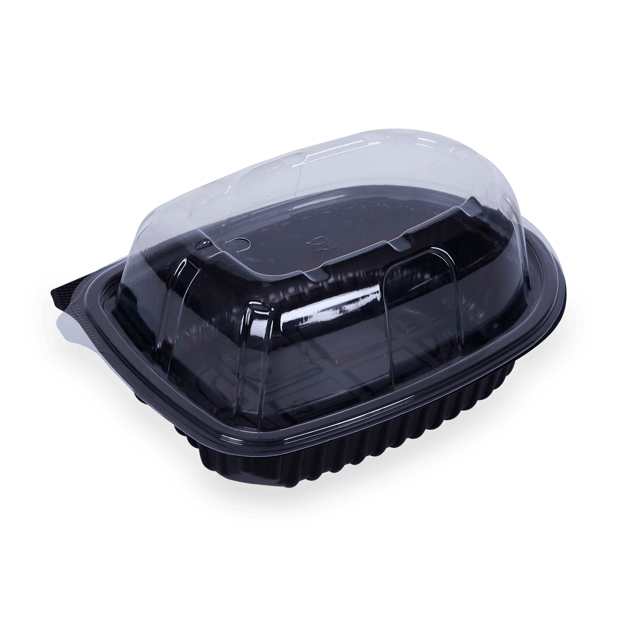 Plastik hitam pp chicken roaster Wadah kemasan take-out