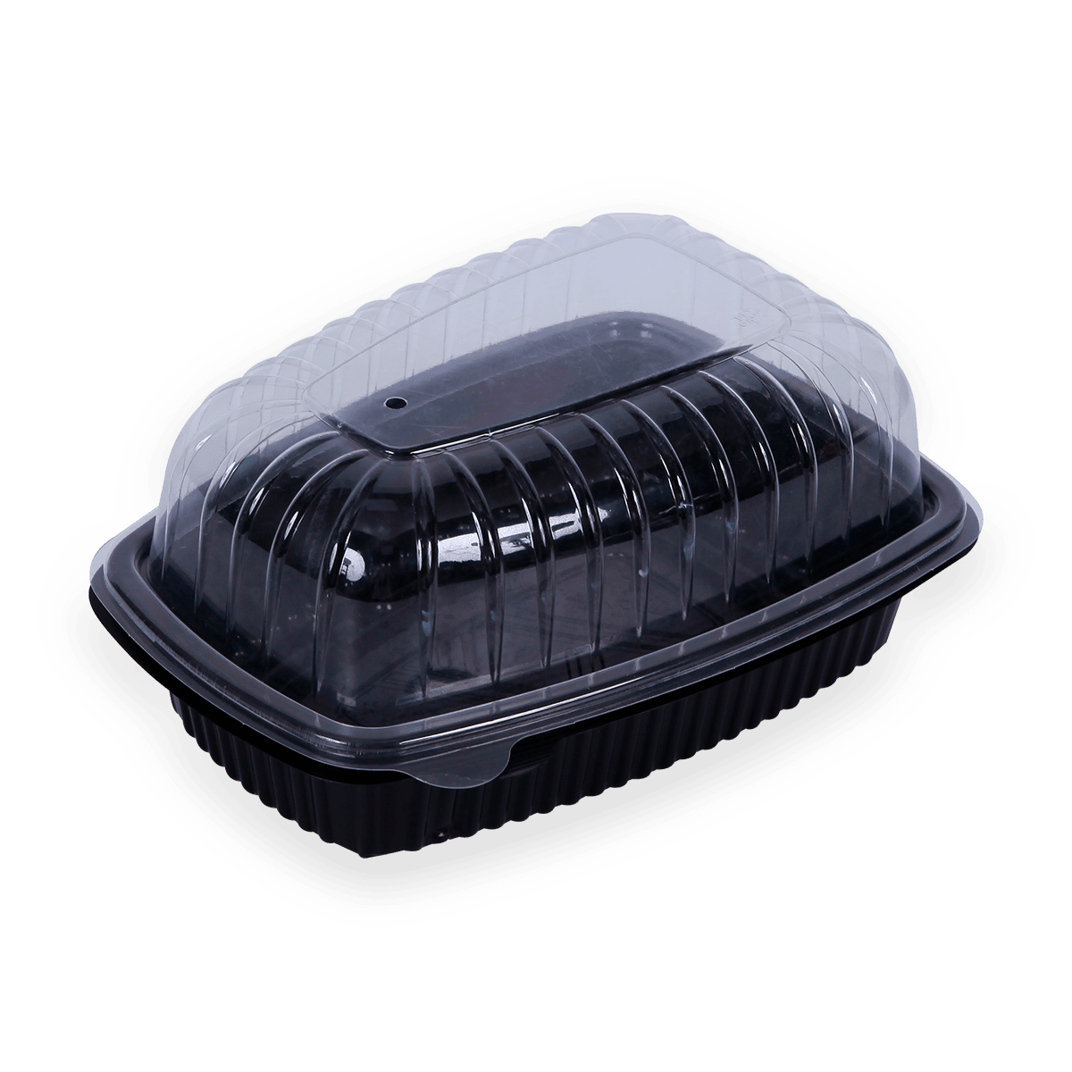 Plastik hitam pp chicken roaster Wadah kemasan take-out