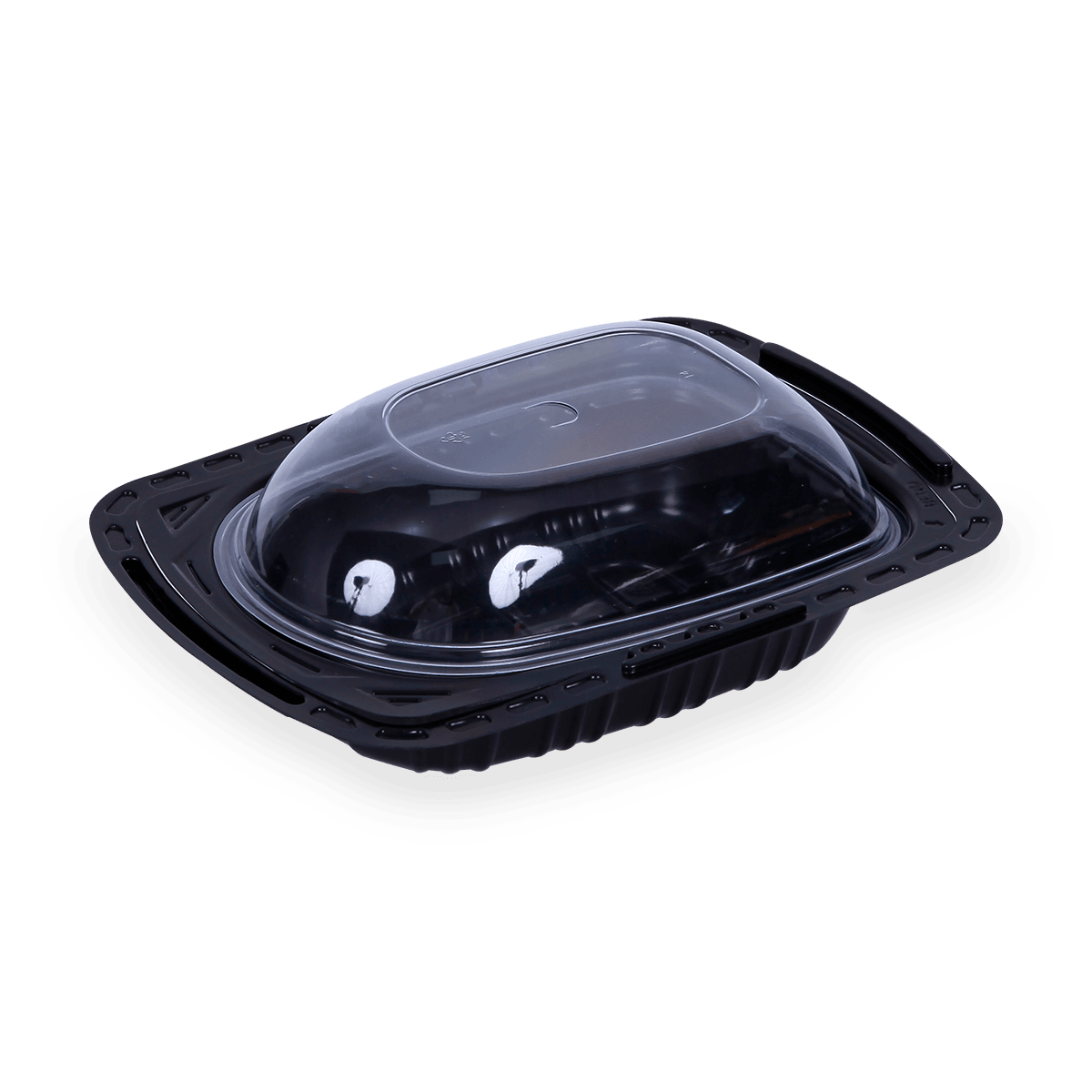 Plastik hitam pp chicken roaster Wadah kemasan take-out